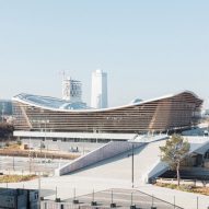 Exterior of Aquatics Centre for the Paris 2024 Olympic Games