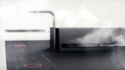 Hood-in-hob appliance by Asko