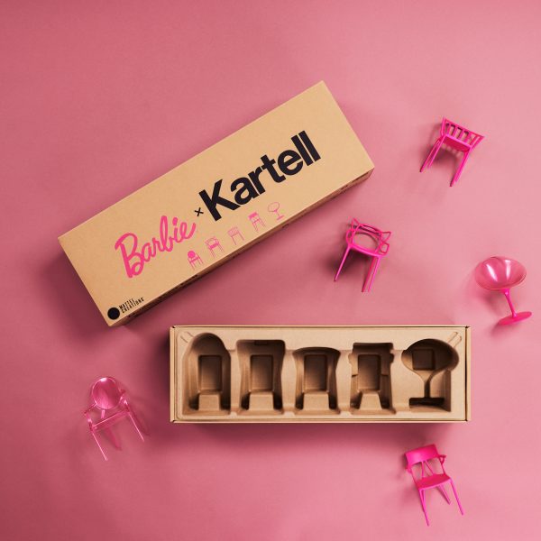 Recycled paper packaging for tiny chairs