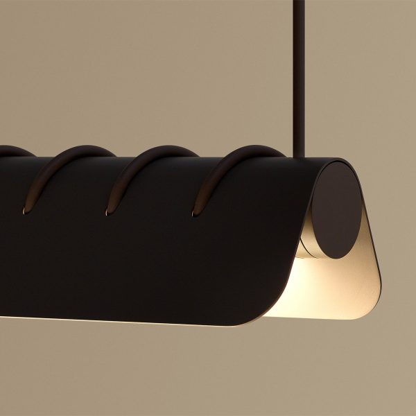 Close up detail of Blond's Spiral pendant light