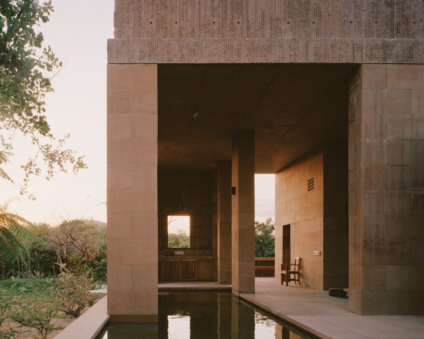 Red brick Mexican home