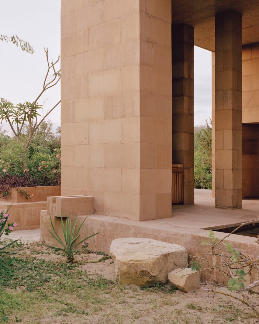 Red brick Mexican home