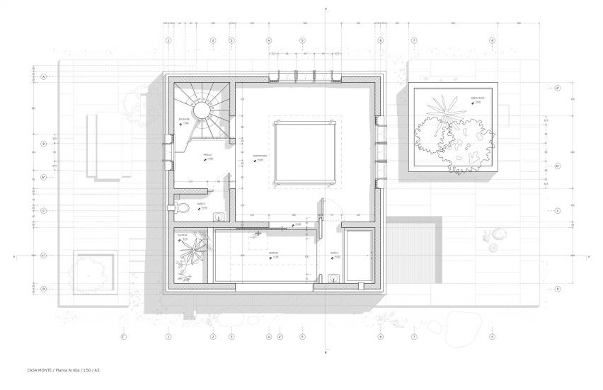 Red brick Mexican home plans