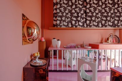 Brown curtains in Casa Ornella by Maria Vittoria Paggini