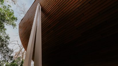 Centro de Arte Moderna Gulbenkian extension by Kengo Kuma