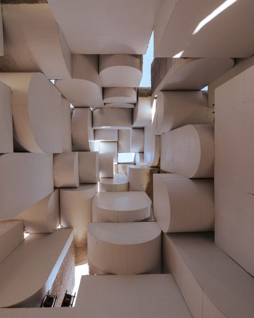 Interior of rock installation