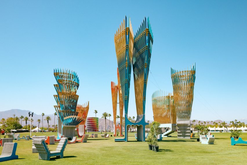 Tall wooden installations