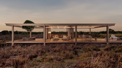 Pergola using a modular system