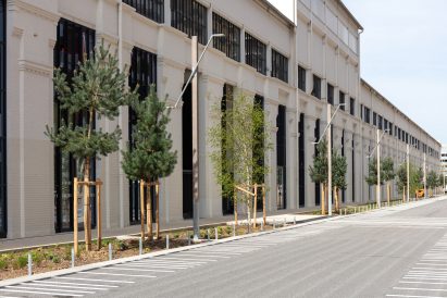 Street lights in Paris 2024 Olympic Village by Concepto and Studio 5.5