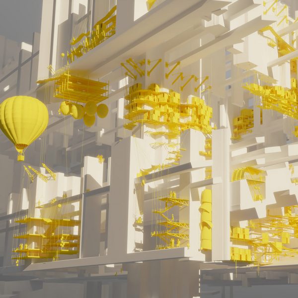 Visualisation with yellow elements