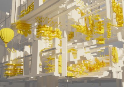 Visualisation with yellow elements