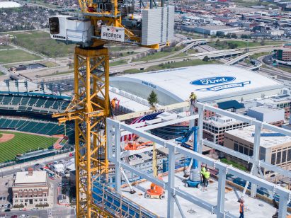 Hudson's Site Tower Topping out