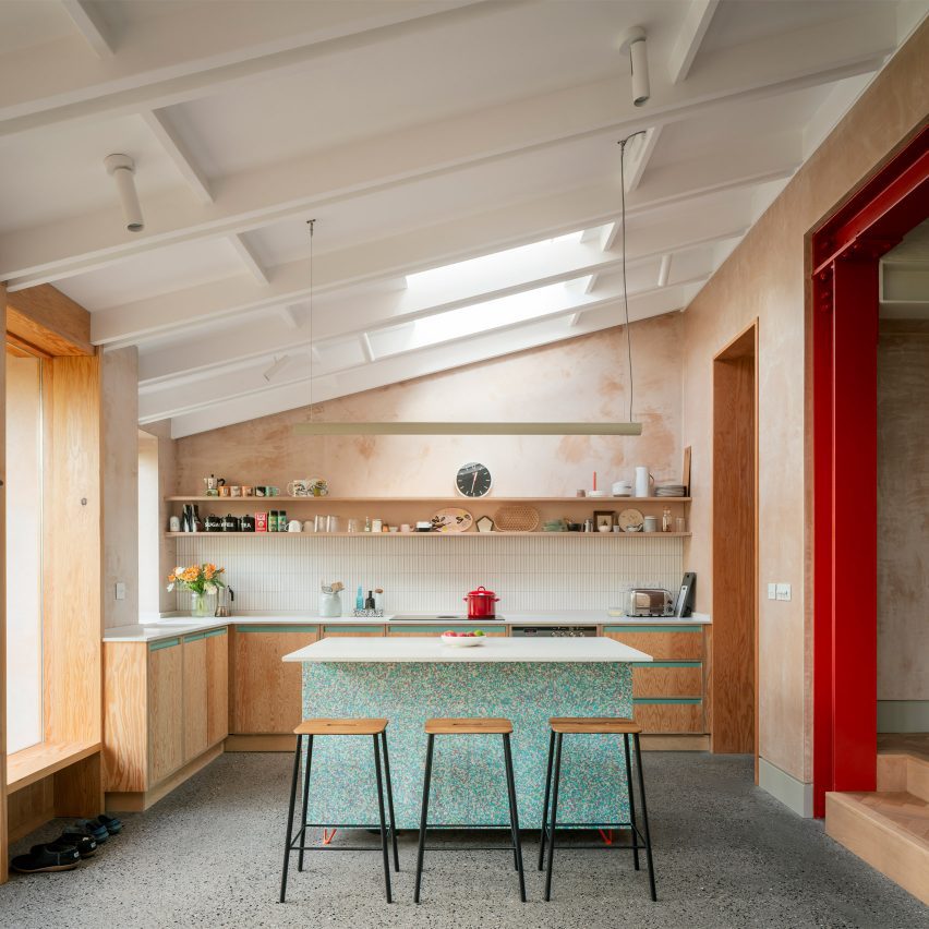 Interior of Hillside House by Mike Tuck Studio