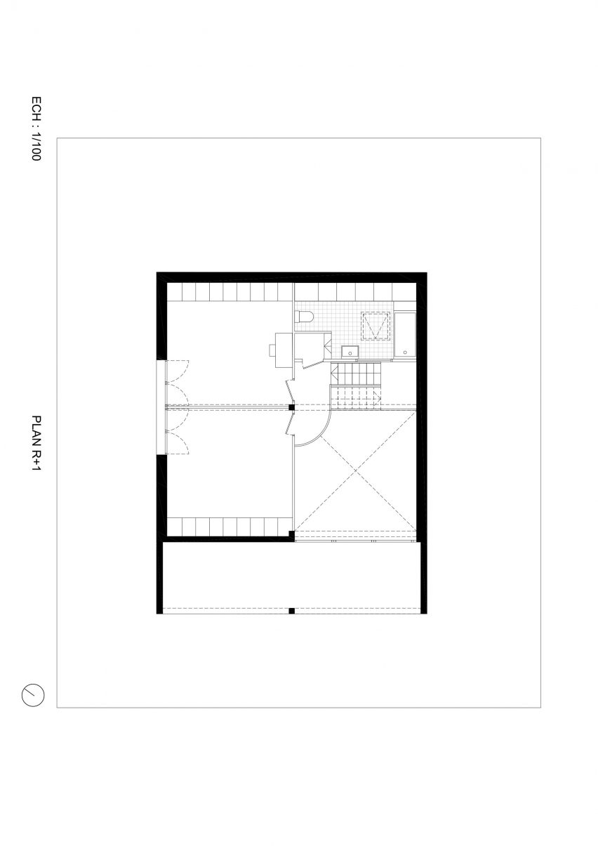 First floor plan of the 102let home by Barrault Pressacco