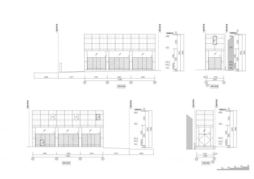 Elevation drawings of 2700 by IGArchitects