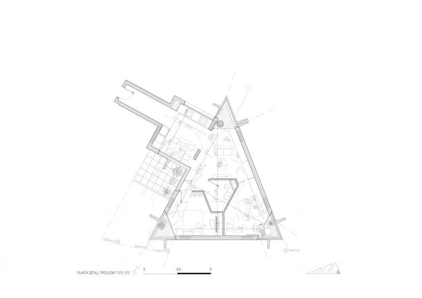 Floor plan of 72 Social Housing Units by MIAS