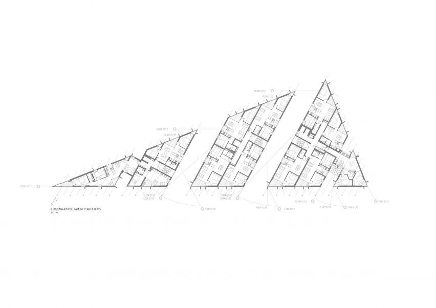 Floor plan of 72 Social Housing Units by MIAS