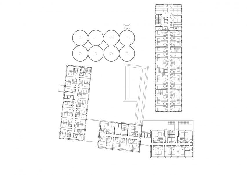First floor plan of Bacalan Block by Colboc Sachet Architects