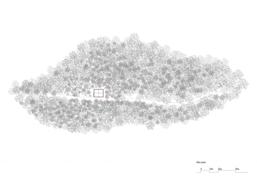 Site plan of House C by Celoria Architects