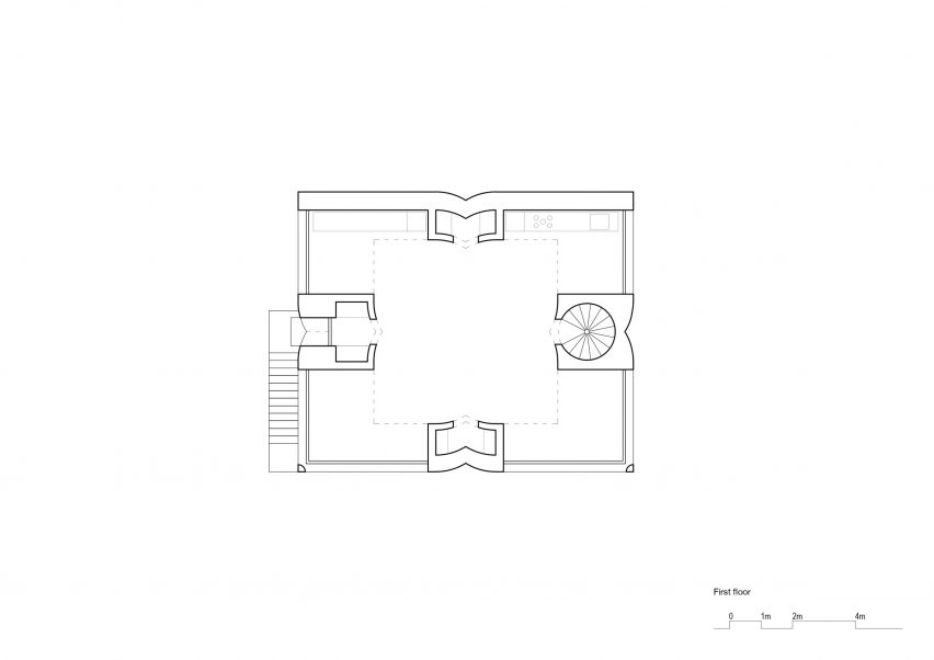 First floor plan of House C by Celoria Architects