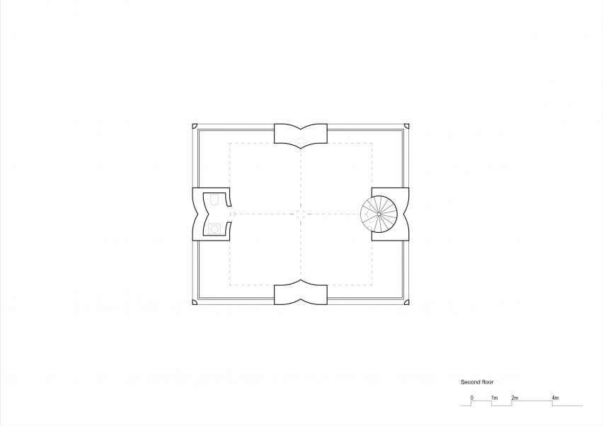 Second floor plan of House C by Celoria Architects