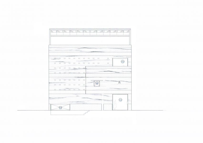 South elevation of Chonburi building by Suphasidh Architects