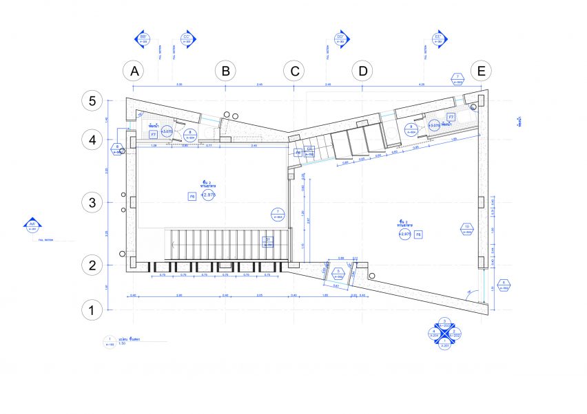 Second floor plan of Chonburi building by Suphasidh Architects