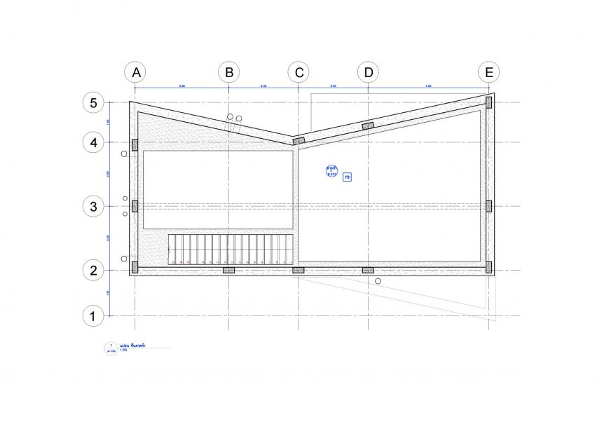 Third floor plan of Chonburi building by Suphasidh Architects
