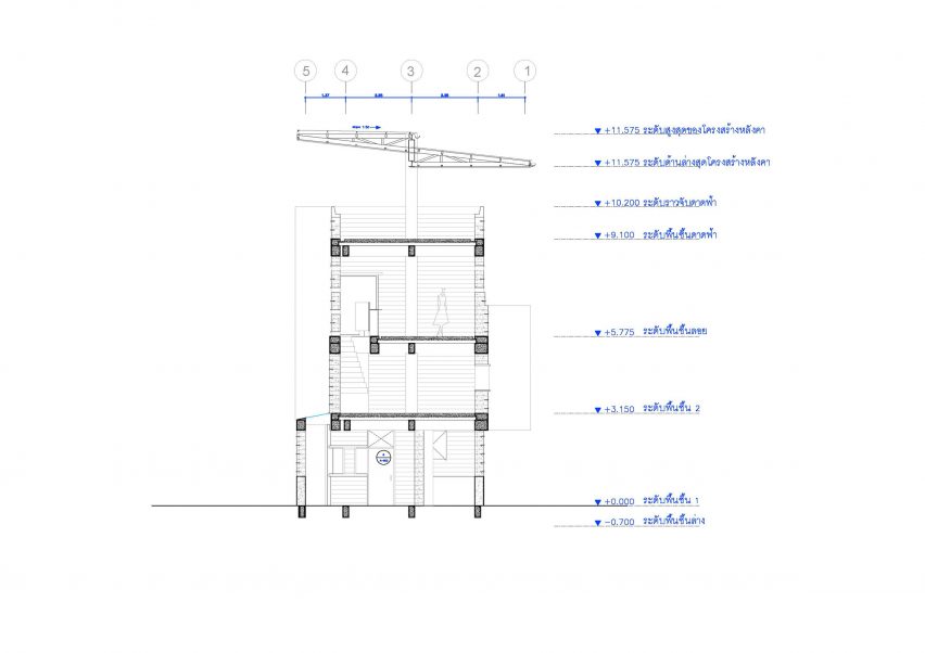Section of Chonburi building by Suphasidh Architects
