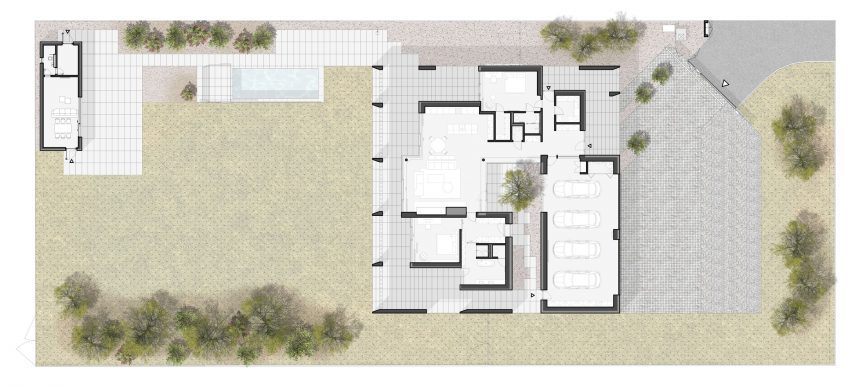 Floor plan of House of Grid by BEEF Architekti