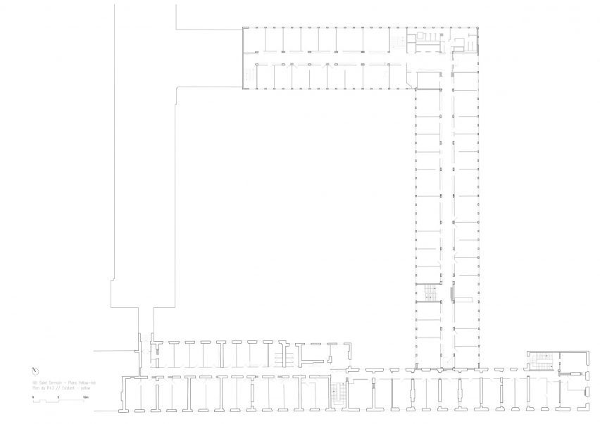 Floor plan before demolition of Îlot Saint-Germain in Paris
