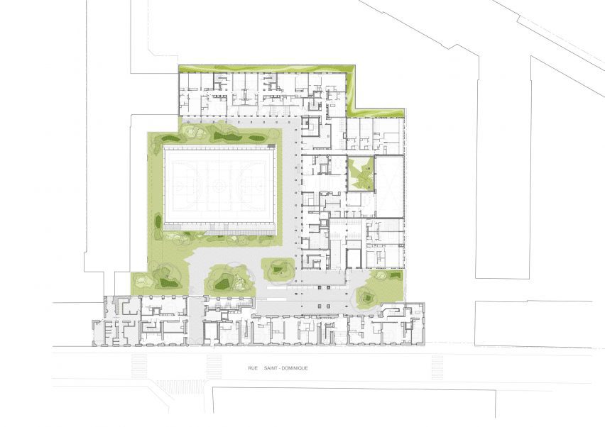 Ground floor plan of Îlot Saint-Germain in Paris