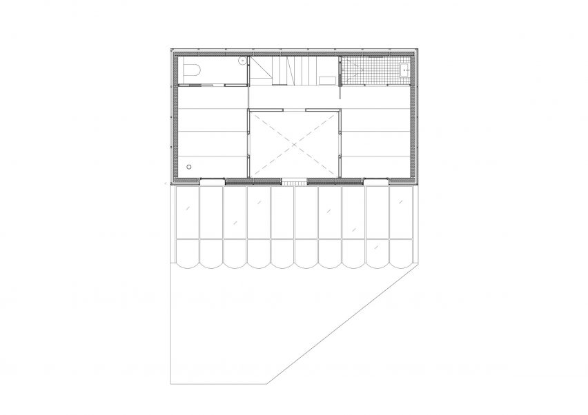 First floor plan of Maison Nana by Jean Benoit Vetillard Architecture