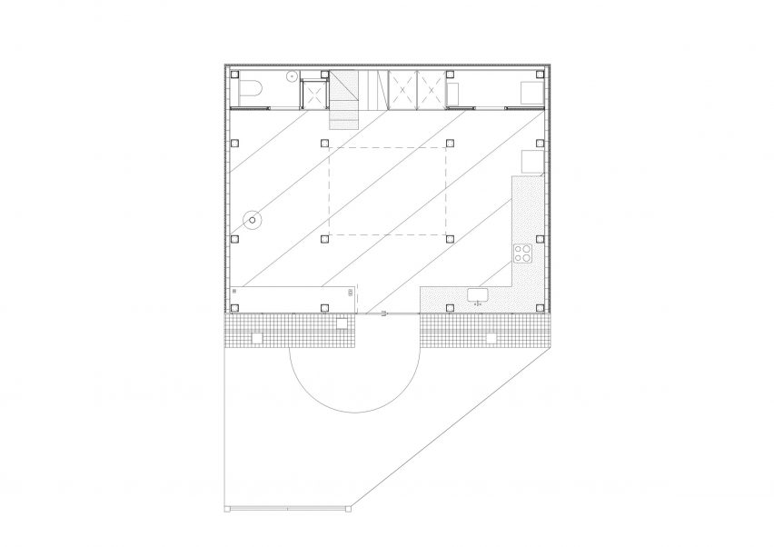 Ground floor plan of Maison Nana by Jean Benoit Vetillard Architecture