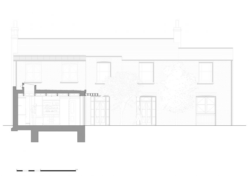 Section drawing of Love Walk II by Knox Bhavan Architects