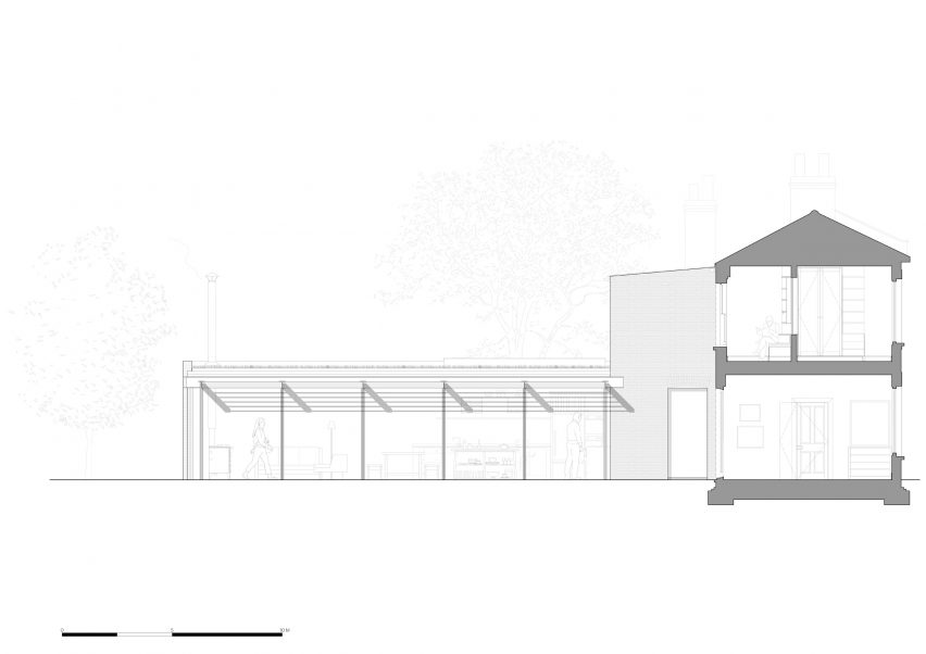 Section drawing of Love Walk II by Knox Bhavan Architects