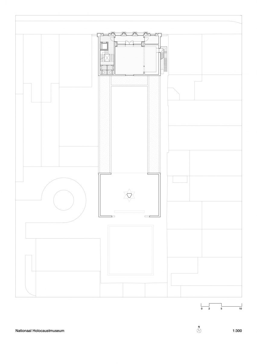 First floor plan of National Holocaust Museum by Office Winhov