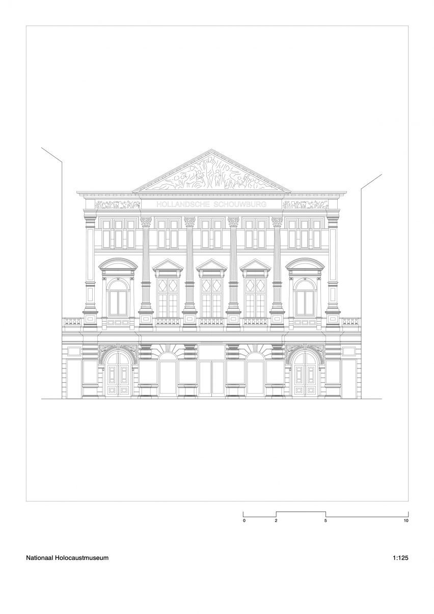 Elevation of National Holocaust Museum by Office Winhov