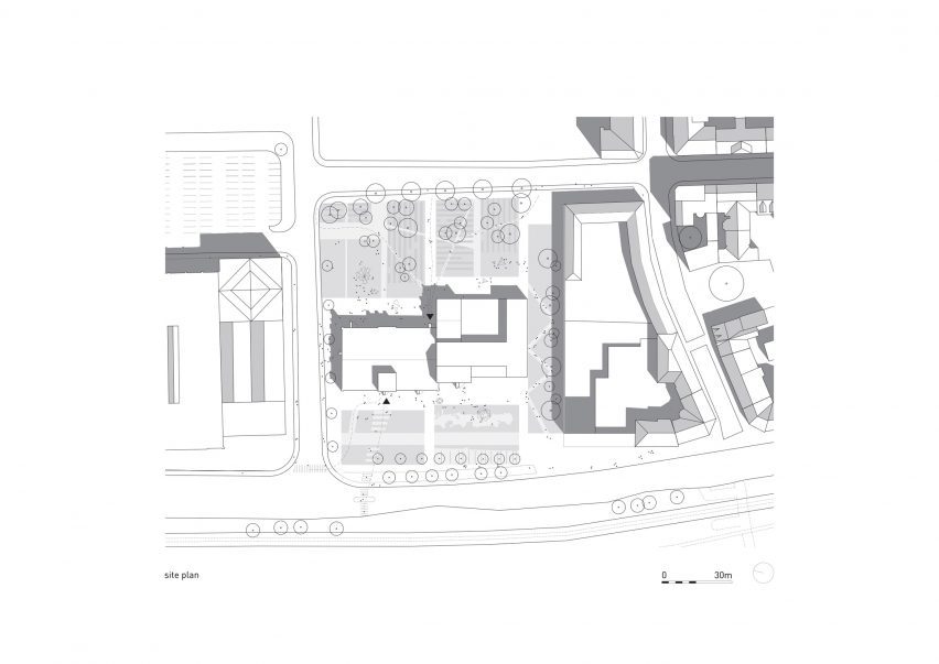 Site plan of the PLATP Contemporary Art Gallery by KWK Promes