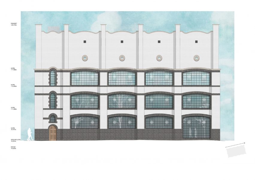 Elevation of Voysey House by dMFK Architects and Dorrington