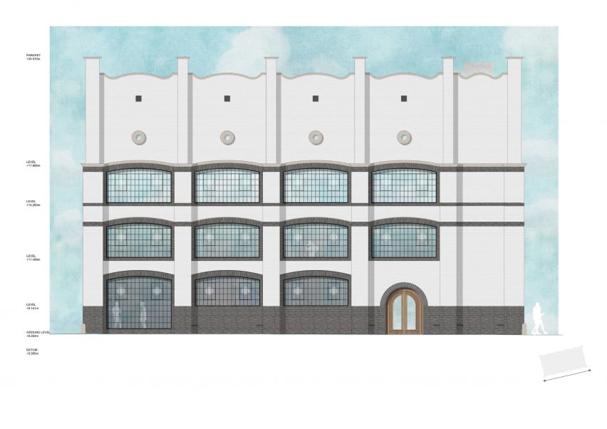 Elevation of Voysey House by dMFK Architects and Dorrington