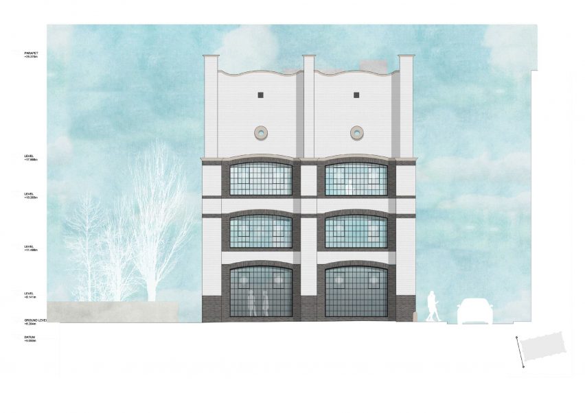 Elevation of Voysey House by dMFK Architects and Dorrington