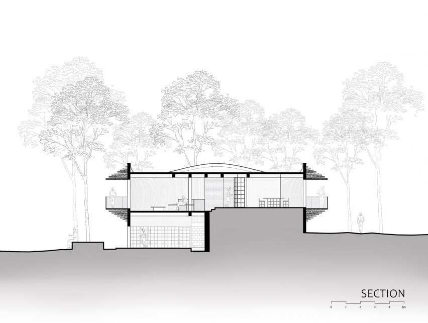 Section drawing of Toy Storey by Wallmakers