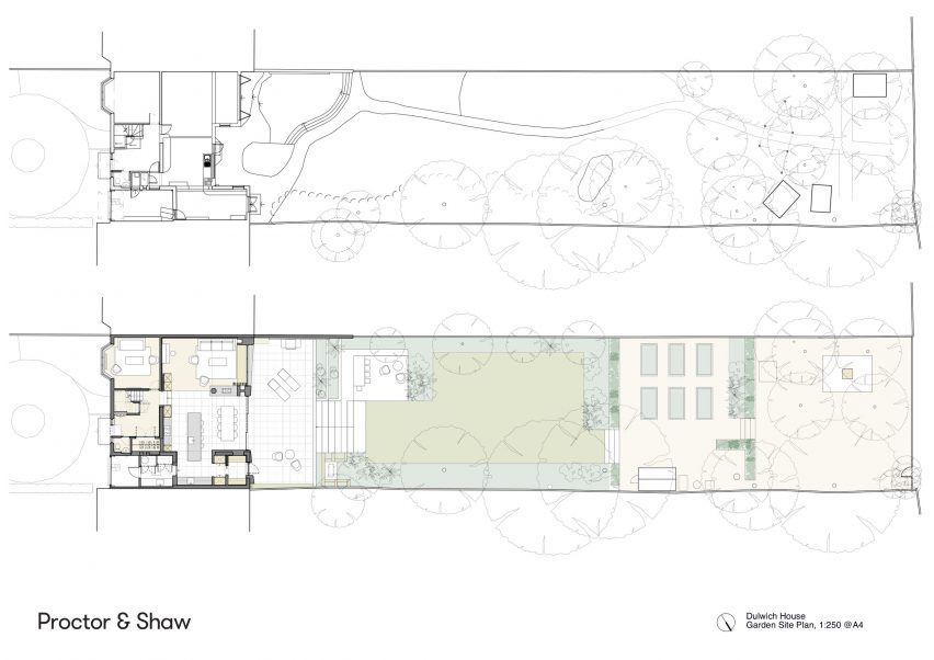 Site plan of Dulwich House by Proctor & Shaw