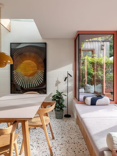 Window seat at London home by Emil Eve Architects