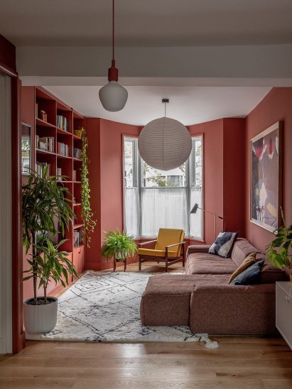 Living space interior within Aden Grove