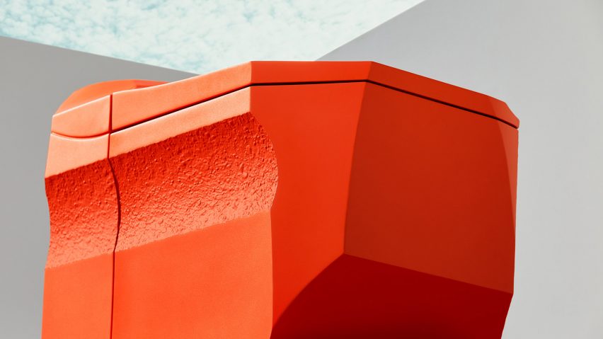 Brutalist-style toilet