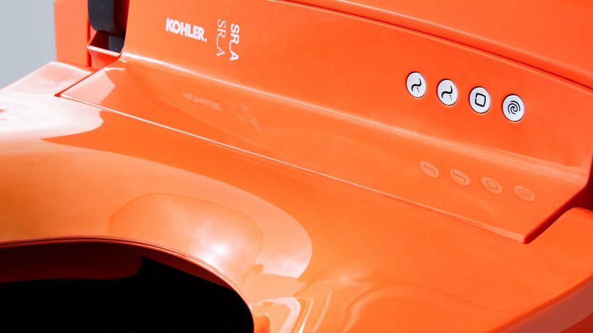Kohler-designed orange toilet