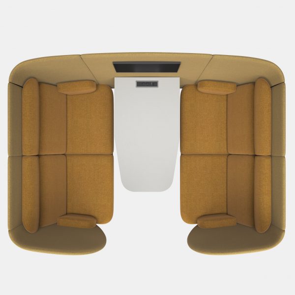 Yellow version of The Plenum Cabin by Jaime Hayon