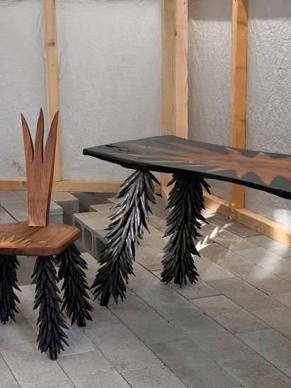 The Spiky Chair and Table by the Garbage Kids